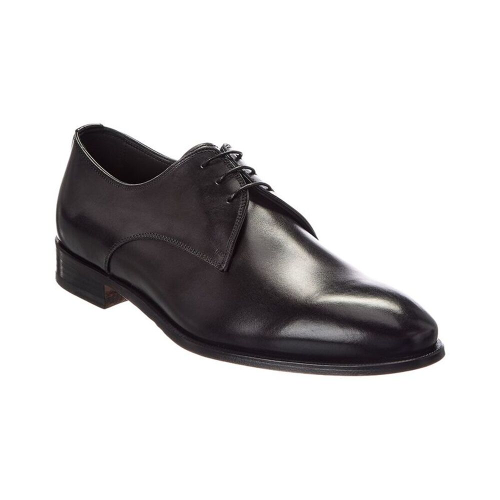 Isaia Leather Derby, Black
